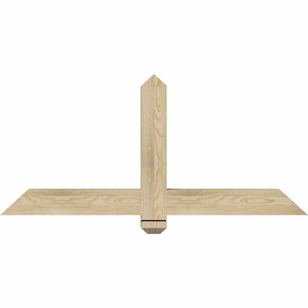 Ekena Millwork Eugene Rough Sawn Timber Gable Bracket, Douglas Fir, 48"W x 22"H x 4"D x 4"F, 11/12 Pitch GBW048X22X0404EUG00RDF - main